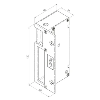 Cerradura Eléctrica JIS 1123 Reversible Automatico Sobreponer Cerradura Vertical