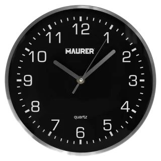 Reloj De Pared Ø 25 Cm Negro
