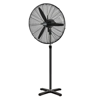 Ventilador Pie Ø 70 x195 cm. Negro 190 W. Oscilación Automatica, Altura Regulable, Cabezal Inclinable, Base Estable 60x60 cm.