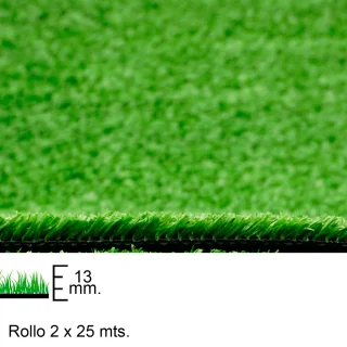 Cesped Artificial 13 mm. Rollo 2 x 25 metros. Uso Domestico