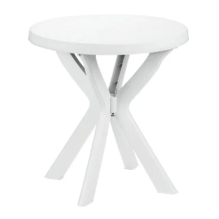 Mesa Resina Blanca Redonda Ø 70 x 72 cm. (Alt)