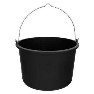 Cubo Obra Italiano Capacidad 10 Litros, Con Marcas Medidoras, Asa Acero Galvanizado, Resistente y Ligero.