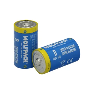 Pila Wolfpack Alcalina D - LR20 (Blister 2 Piezas)