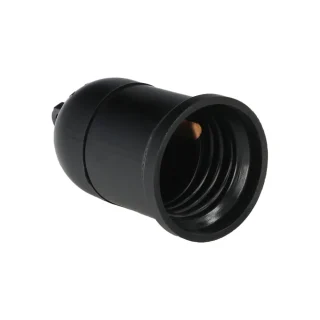 Portalamparas 4 Amperios Rosca E-27 Obra Negro.