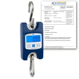 Balanza colgante PCE-HS 50N-ICA incl. certificado de calibración ISO