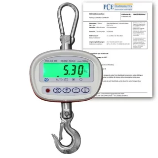 Balanza colgante PCE-CS 300 incl. certificado de calibración ISO