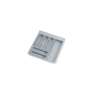 Outlet - x10 Cubertero Optima para cajón Universal, módulo 500mm, Plástico, Gris