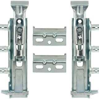 Syskor 2 Juegos Ajustable Cocina Colgador Oculto para Muebles Suspendidos Soporte para Colgar Armarios, la Carga: 65 Kg Placa + 2X Tapas Blancas